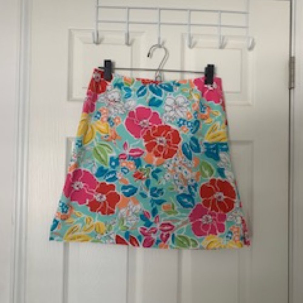 Cotton Skort - size 10 multi-color